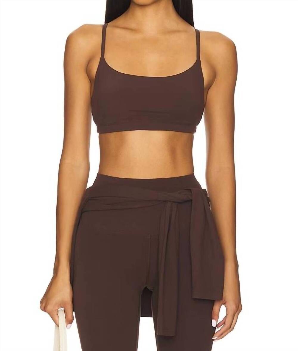 NEW YEAR OF OURS studio racer bralette in dark oak